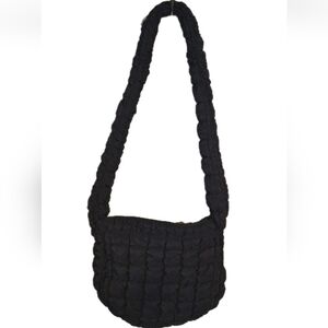 Wild Fable Black Quilted Puffer Crossbody Bag Womens NWOT